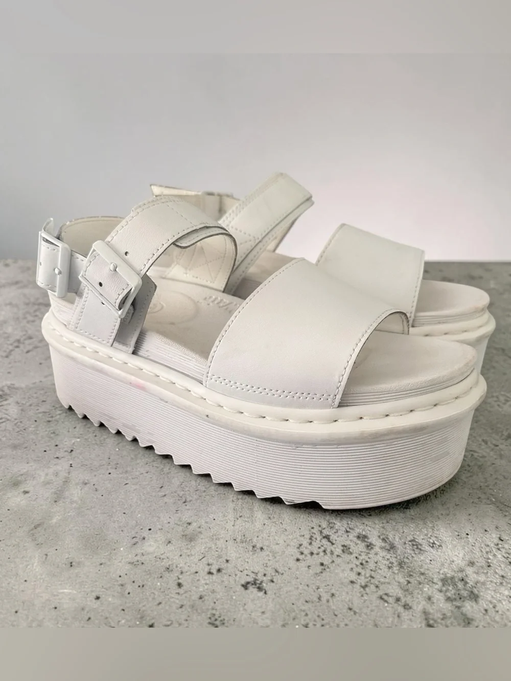 Dr. Marten Voss Mono Leather Platform Strap Sandals